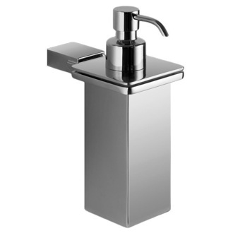 Soap Dispenser Soap Dispenser, Wall Mounted, Square, Polished Chrome Gedy 3881-01-13